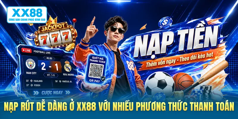 Nạp rút dễ dàng ở XX88 với nhiều phương thức thanh toán