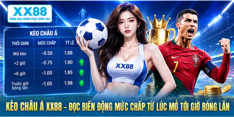 Kèo châu Á XX88 – Đọc biến động mức chấp từ lúc mở tới giờ bóng lăn